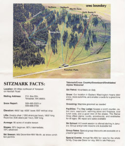 A topigraphic trail map of the Sitzmark ski area