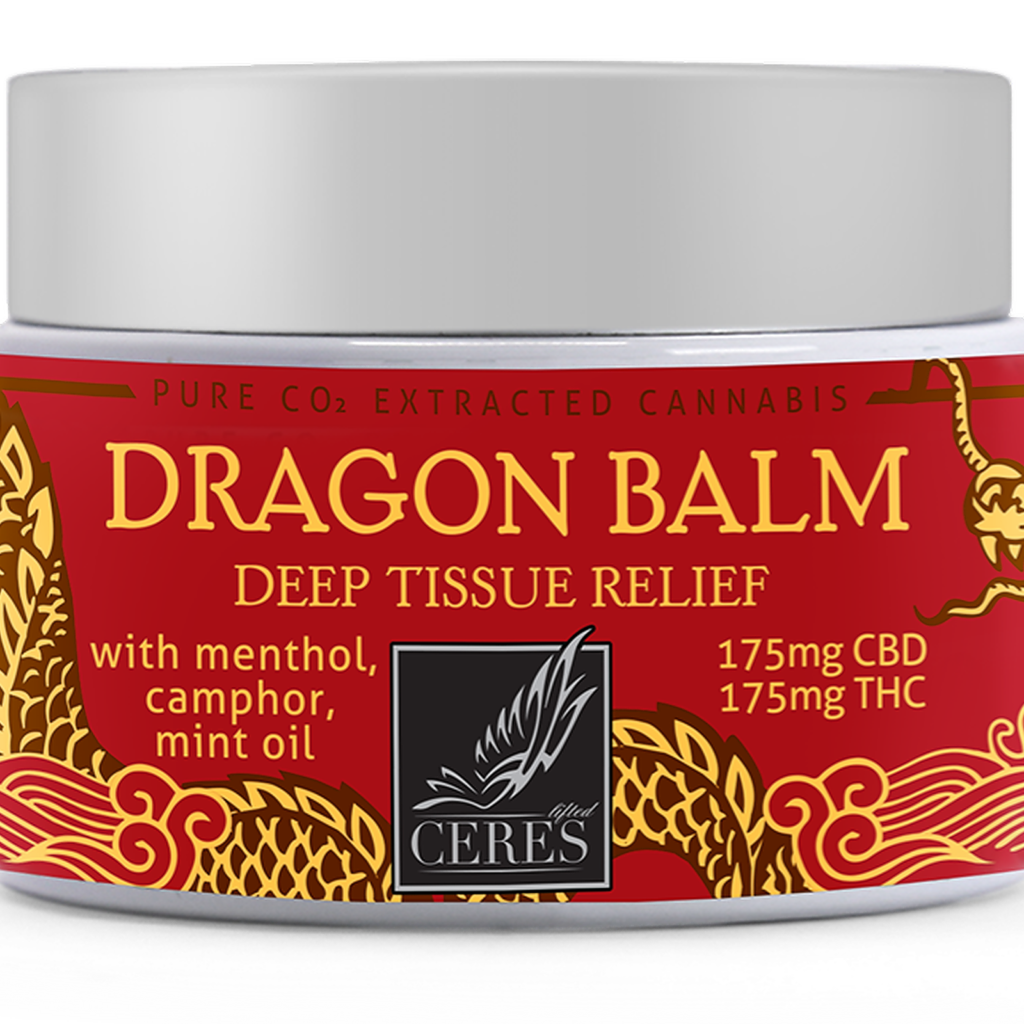a picture of a topical container described as Dragon Balm