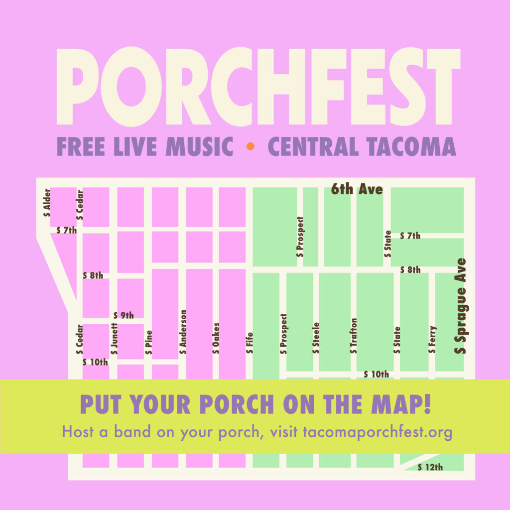 Tacoma Porchfest 2023 poster